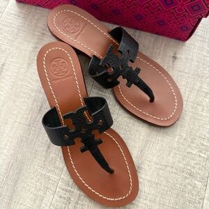 Tory Burch Moore Logo Thong City Sandal